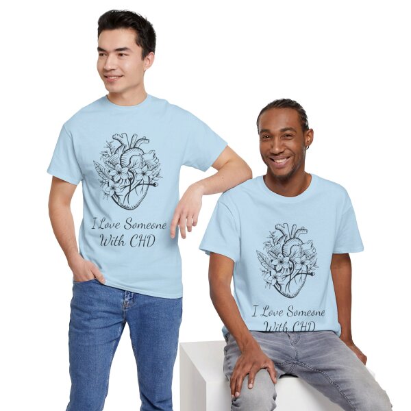 I Love Someone With CHD Unisex Heavy Cotton Tee - Image 188