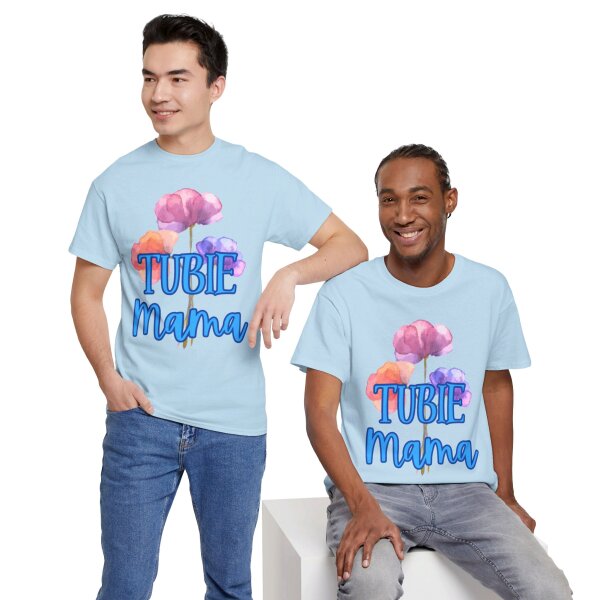 Tubie Mama Floral Unisex Heavy Cotton Tee - Image 188