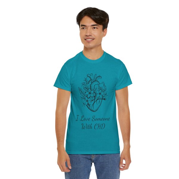 I Love Someone With CHD Unisex Heavy Cotton Tee - Image 156