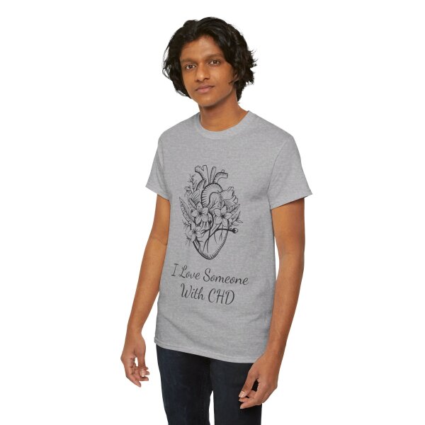 I Love Someone With CHD Unisex Heavy Cotton Tee - Image 73