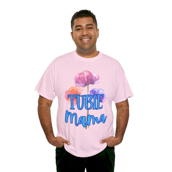 Tubie Mama Floral Unisex Heavy Cotton Tee - Image 233