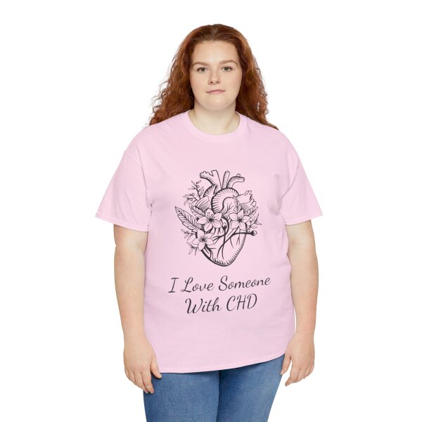 I Love Someone With CHD Unisex Heavy Cotton Tee - Image 204