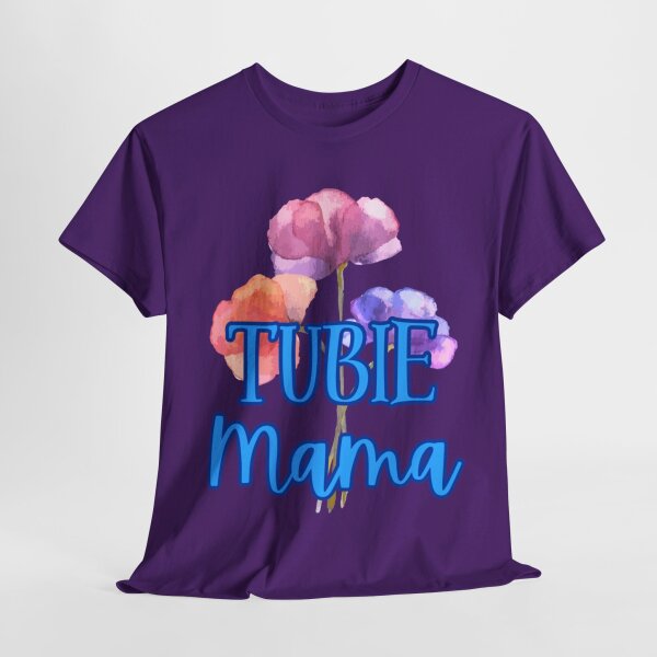 Tubie Mama Floral Unisex Heavy Cotton Tee - Image 195