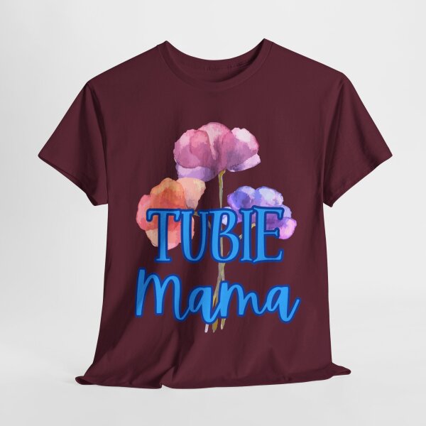 Tubie Mama Floral Unisex Heavy Cotton Tee - Image 87