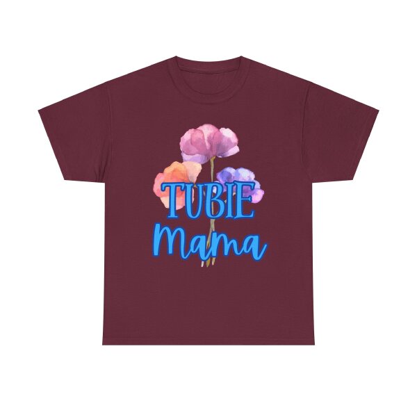 Tubie Mama Floral Unisex Heavy Cotton Tee - Image 82