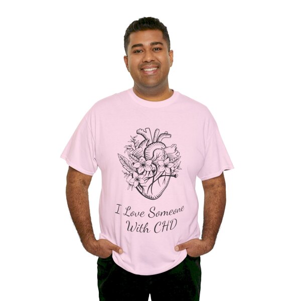 I Love Someone With CHD Unisex Heavy Cotton Tee - Image 206