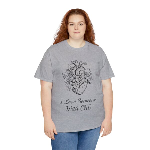 I Love Someone With CHD Unisex Heavy Cotton Tee - Image 69