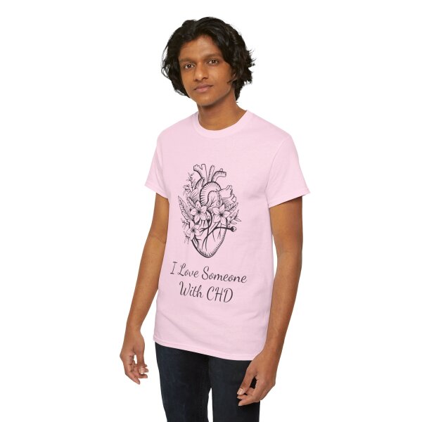 I Love Someone With CHD Unisex Heavy Cotton Tee - Image 208