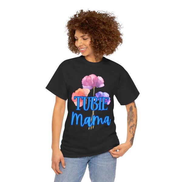 Tubie Mama Floral Unisex Heavy Cotton Tee - Image 65