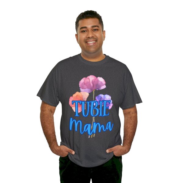 Tubie Mama Floral Unisex Heavy Cotton Tee - Image 125