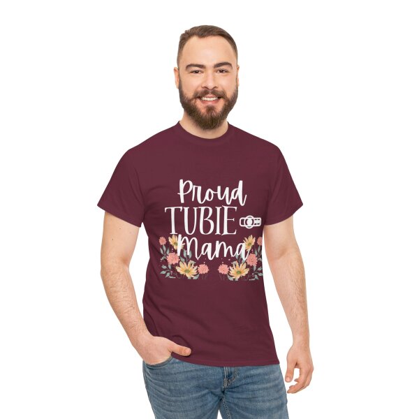 Proud Tubie Mama Unisex Heavy Cotton Tee - Image 67