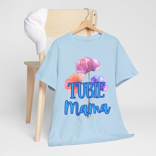 Tubie Mama Floral Unisex Heavy Cotton Tee - Image 170