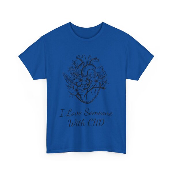 I Love Someone With CHD Unisex Heavy Cotton Tee - Image 3