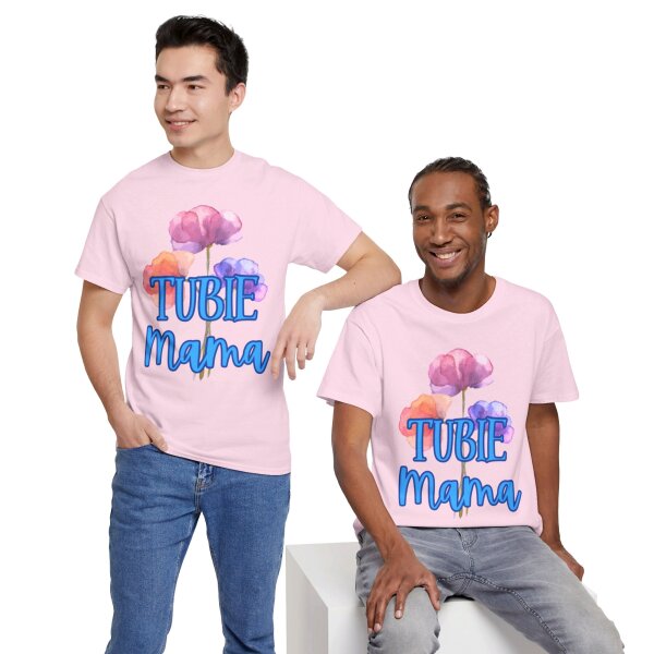 Tubie Mama Floral Unisex Heavy Cotton Tee - Image 242