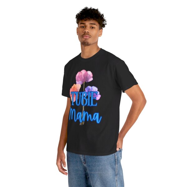 Tubie Mama Floral Unisex Heavy Cotton Tee - Image 68