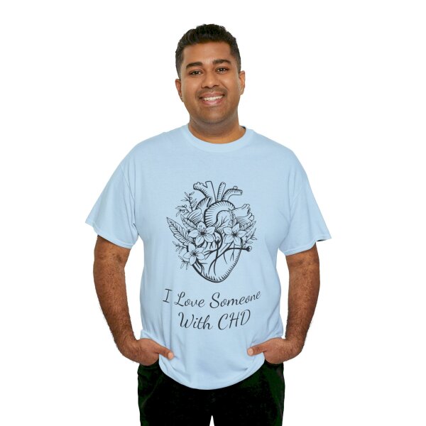 I Love Someone With CHD Unisex Heavy Cotton Tee - Image 179