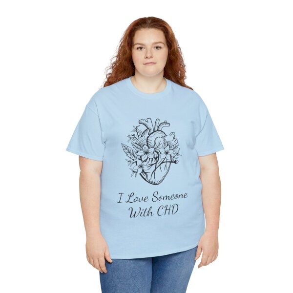 I Love Someone With CHD Unisex Heavy Cotton Tee - Image 177