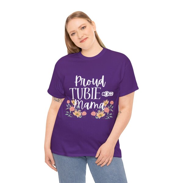 Proud Tubie Mama Unisex Heavy Cotton Tee - Image 12