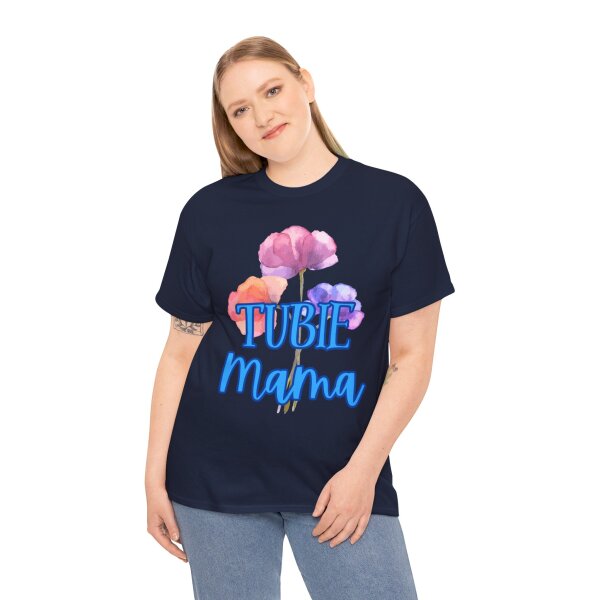 Tubie Mama Floral Unisex Heavy Cotton Tee - Image 12