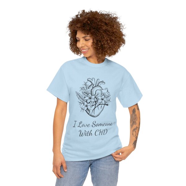 I Love Someone With CHD Unisex Heavy Cotton Tee - Image 173