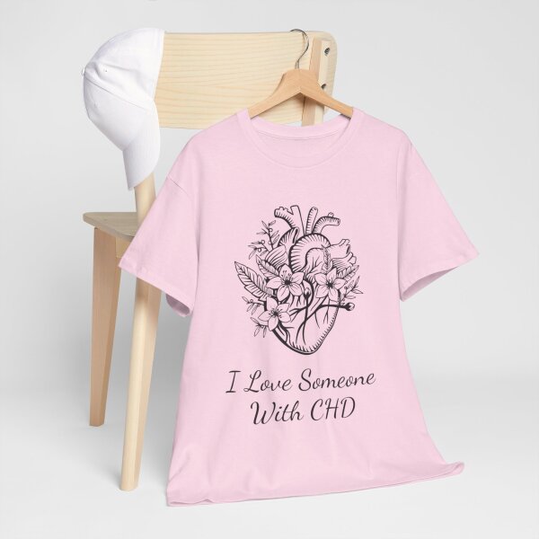 I Love Someone With CHD Unisex Heavy Cotton Tee - Image 197