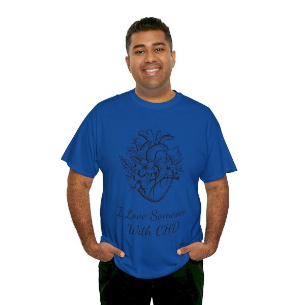 I Love Someone With CHD Unisex Heavy Cotton Tee - Image 17