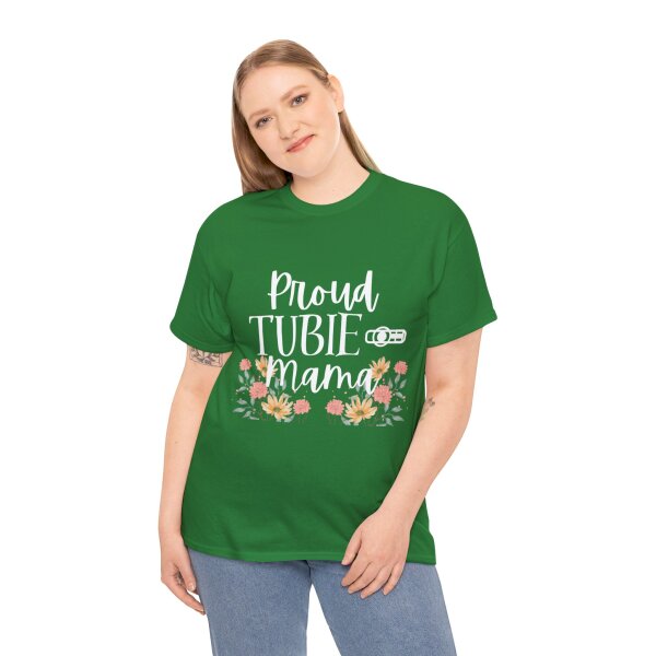 Proud Tubie Mama Unisex Heavy Cotton Tee - Image 93