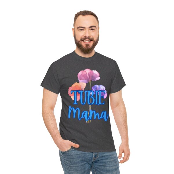 Tubie Mama Floral Unisex Heavy Cotton Tee - Image 121