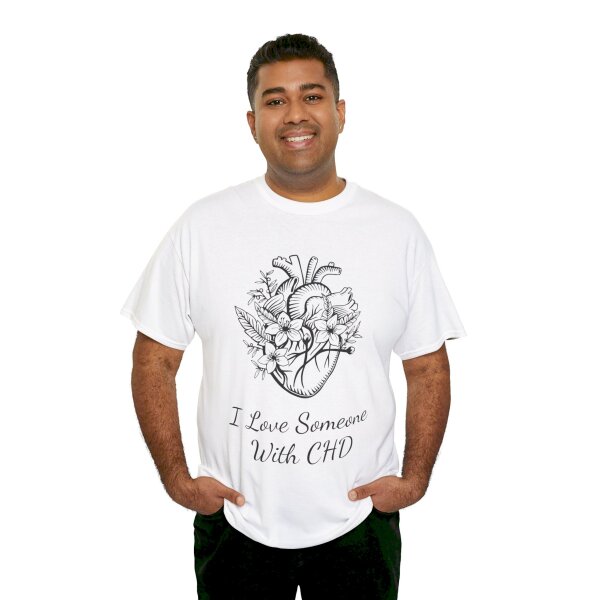 I Love Someone With CHD Unisex Heavy Cotton Tee - Image 44