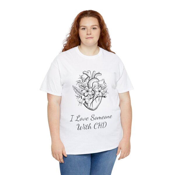 I Love Someone With CHD Unisex Heavy Cotton Tee - Image 42