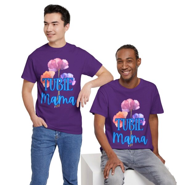 Tubie Mama Floral Unisex Heavy Cotton Tee - Image 215