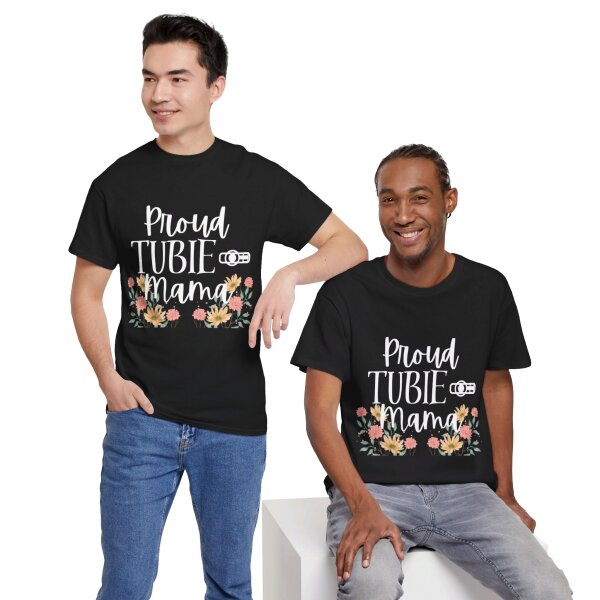 Proud Tubie Mama Unisex Heavy Cotton Tee - Image 53