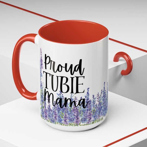 Proud Tubie Mama Accent Coffee Mug (11, 15oz) - Image 6