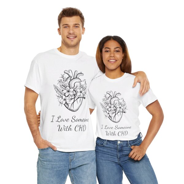 I Love Someone With CHD Unisex Heavy Cotton Tee - Image 51