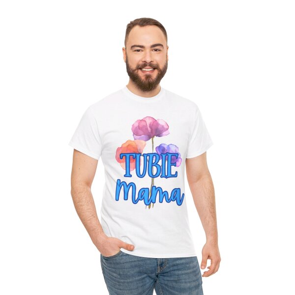 Tubie Mama Floral Unisex Heavy Cotton Tee - Image 40