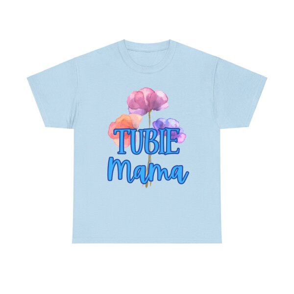 Tubie Mama Floral Unisex Heavy Cotton Tee - Image 163