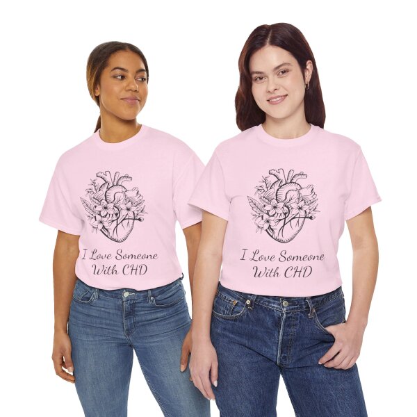 I Love Someone With CHD Unisex Heavy Cotton Tee - Image 214