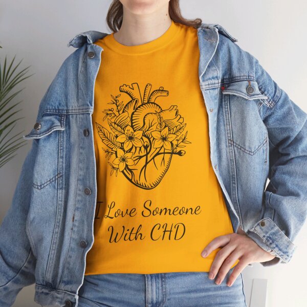 I Love Someone With CHD Unisex Heavy Cotton Tee - Image 104