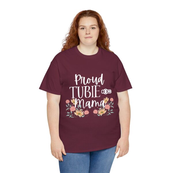 Proud Tubie Mama Unisex Heavy Cotton Tee - Image 69