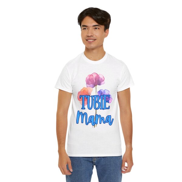 Tubie Mama Floral Unisex Heavy Cotton Tee - Image 48