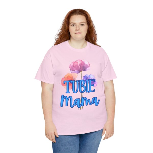 Tubie Mama Floral Unisex Heavy Cotton Tee - Image 231