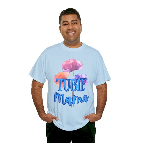 Tubie Mama Floral Unisex Heavy Cotton Tee - Image 179