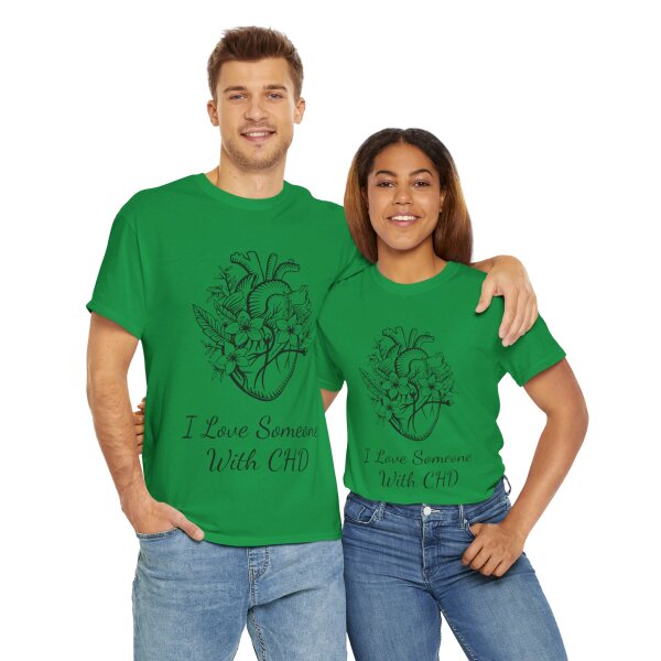 I Love Someone With CHD Unisex Heavy Cotton Tee - Image 132