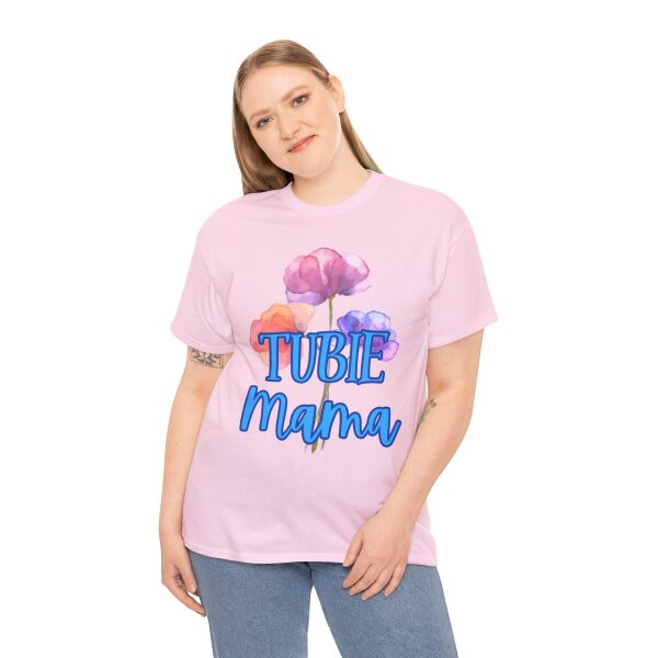 Tubie Mama Floral Unisex Heavy Cotton Tee - Image 228