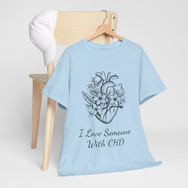 I Love Someone With CHD Unisex Heavy Cotton Tee - Image 170