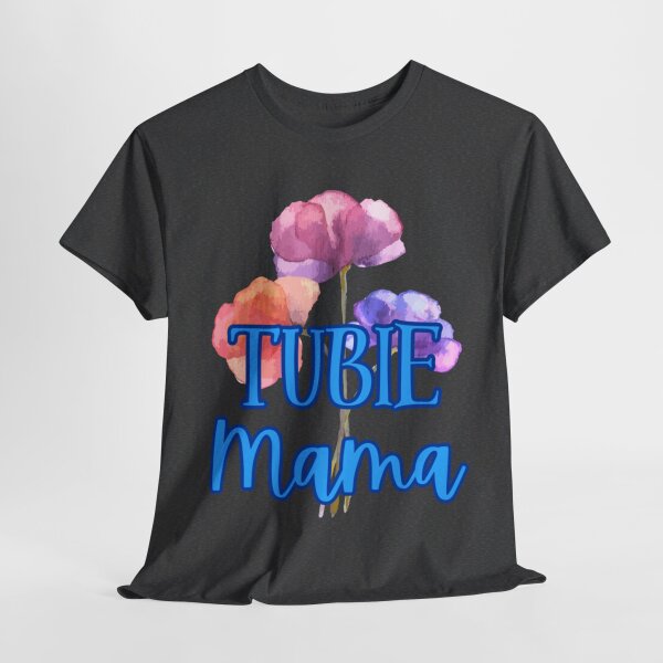 Tubie Mama Floral Unisex Heavy Cotton Tee - Image 114