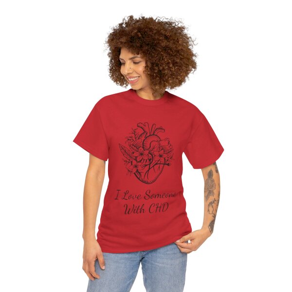 I Love Someone With CHD Unisex Heavy Cotton Tee - Image 227