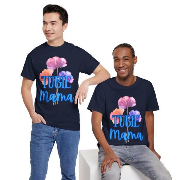 Tubie Mama Floral Unisex Heavy Cotton Tee - Image 26