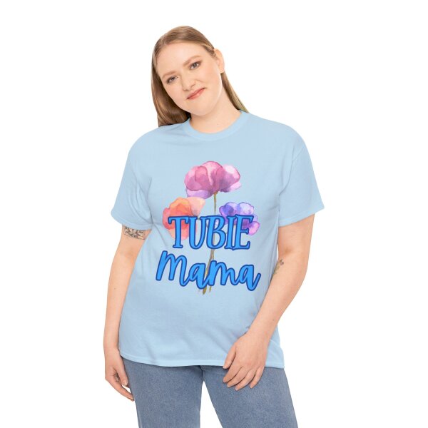 Tubie Mama Floral Unisex Heavy Cotton Tee - Image 174