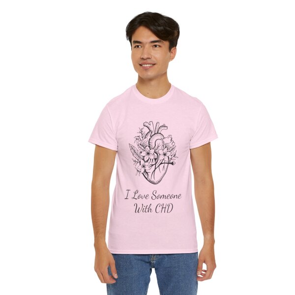 I Love Someone With CHD Unisex Heavy Cotton Tee - Image 210